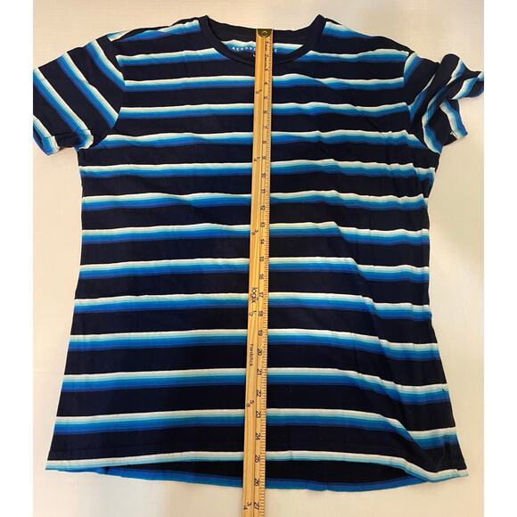 AEROPOSTAL T-Shirt Men's Large Blue Strips Short Sleeve - Picture 11 of 12